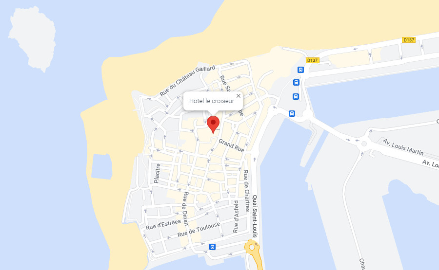 Hotel Le Croiseur Saint-Malo Directions Google Map